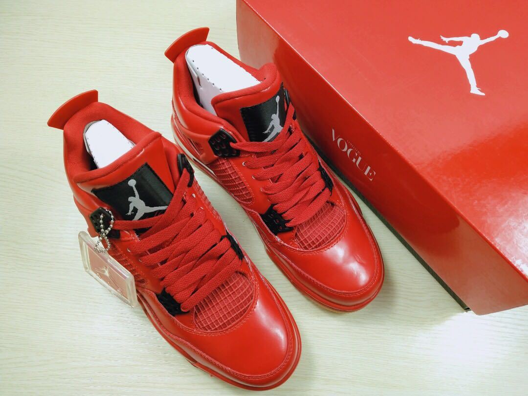 Air Jordan 4 Singles Day Sneakers in Red AV3914-600 - product image from the listing.