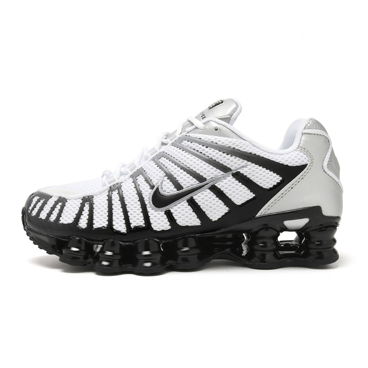 White and Red Nike Shox TL Sneakers - product image from the listing.