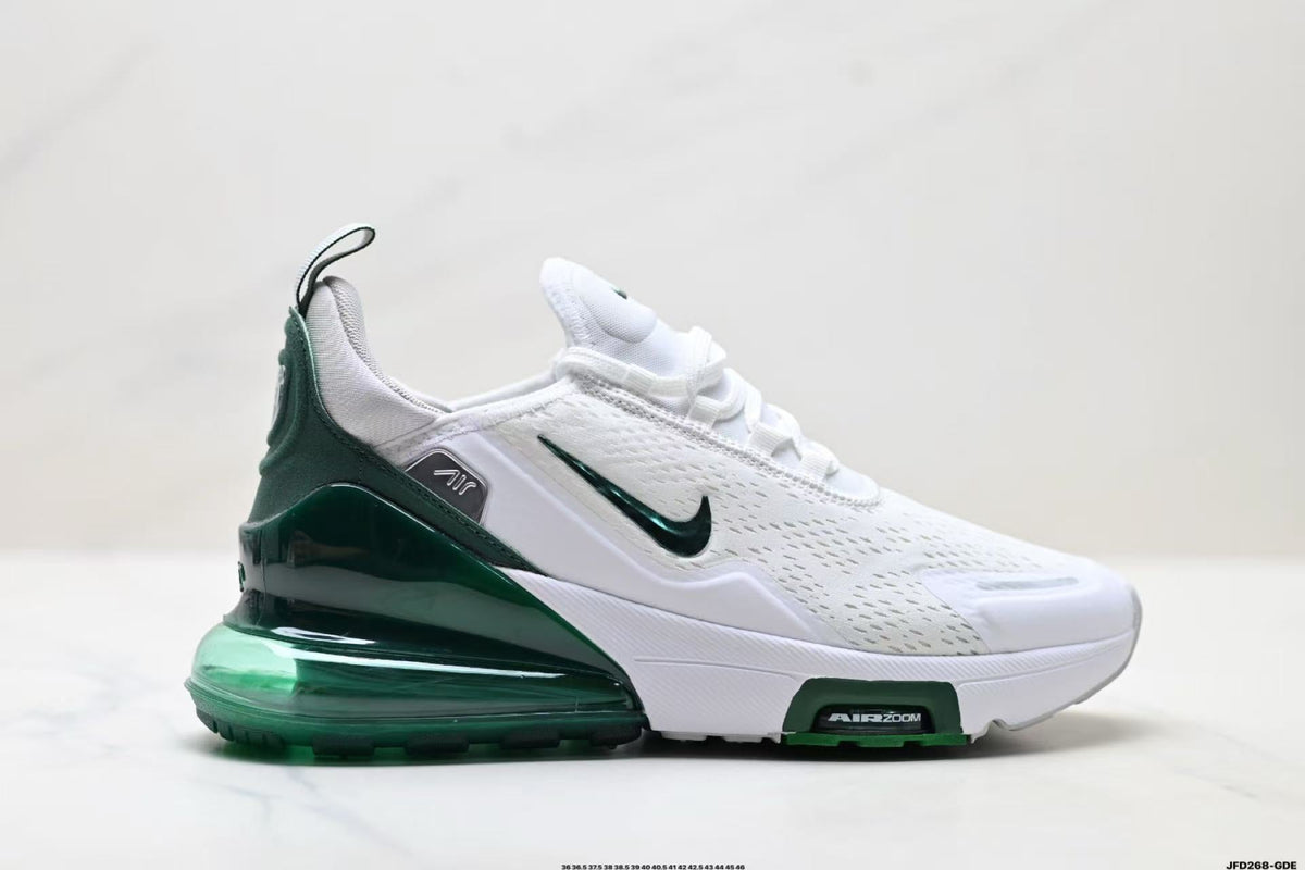 Nike Air Max Scorpion Sneakers in White and Green JFD28-GDE - product image from the listing.