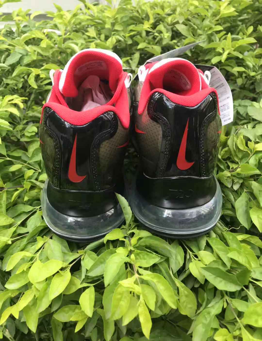 Nike Air Max 720 Sneakers in Black Smoke Grey Red - product image from the listing.