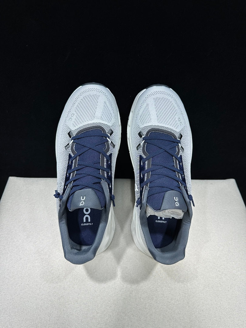 White and Navy On Cloudtilt Sneakers - product image from the listing.