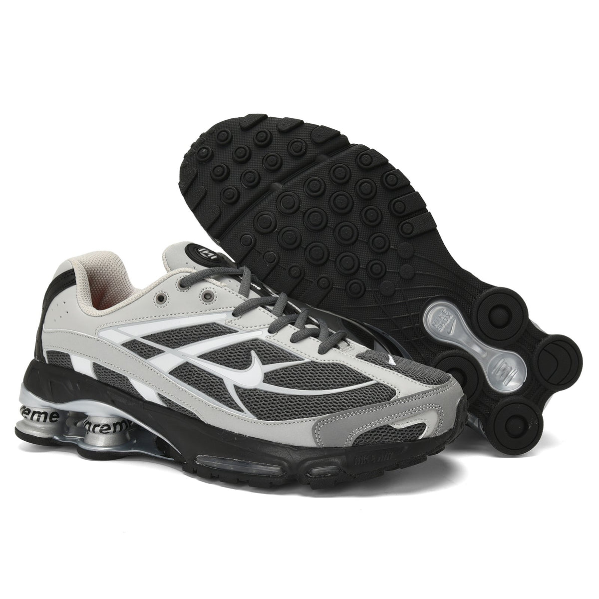 Nike Shox Ride 2 Sneakers in White, in Gray and Red - product image from the listing.