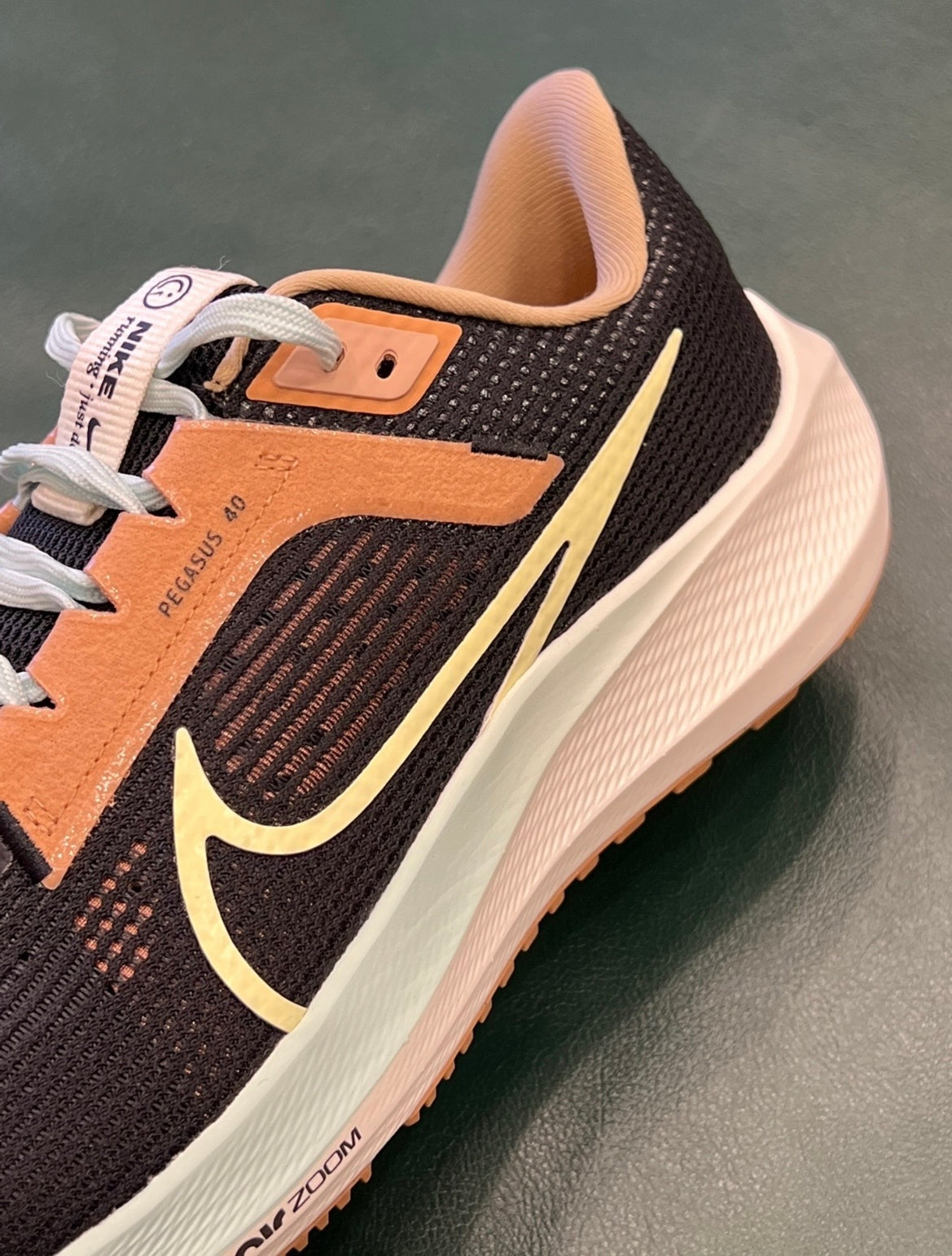 Nike Air Zoom Pegasus 40 Running Shoes in Black Yellow FQ6852-081 - product image from the listing.