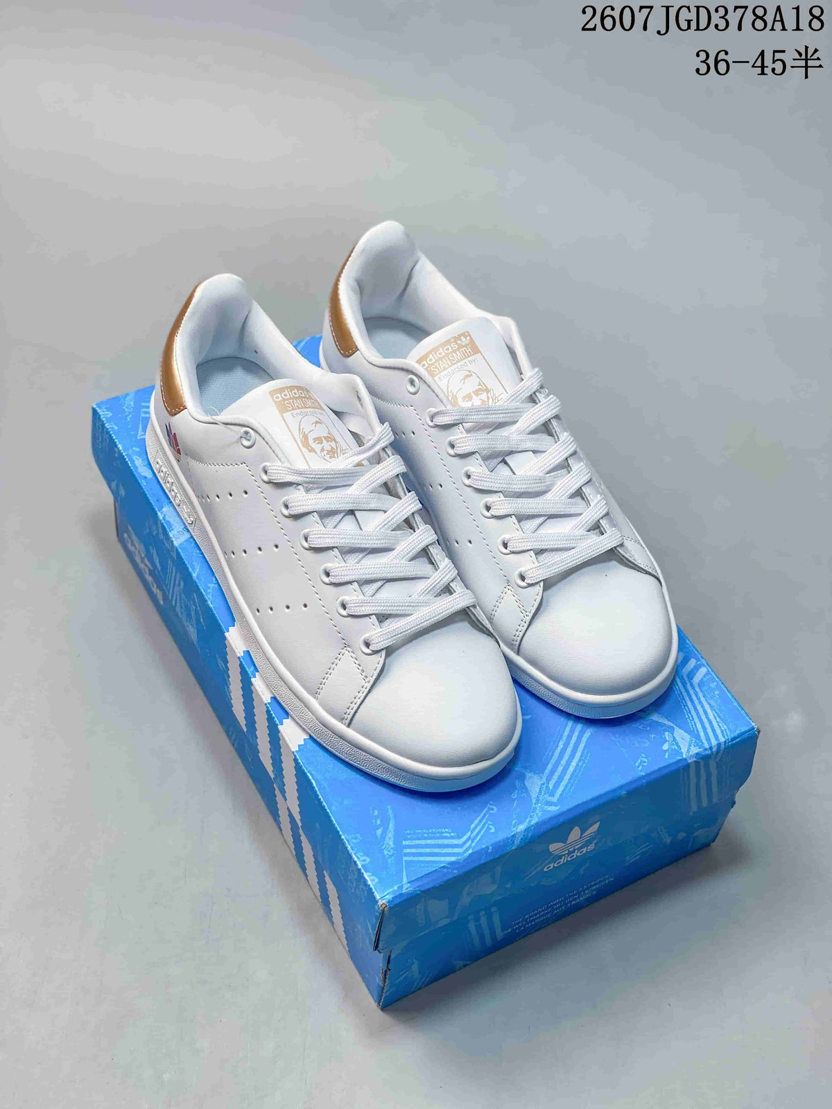 Adidas Stan Smith Sneakers in White Gold 711280WYQ - product image from the listing.