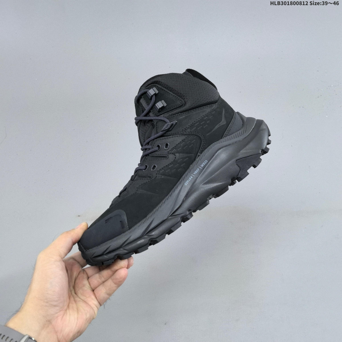 HOKA Kaha 2 GTX Mid Hiking Shoes in Black - product image from the listing.