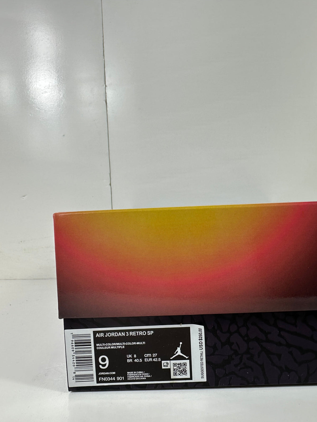J Balvin x Jordan Air Jordan 3 Retro SP Trainers FN0344-901 - product image from the listing.