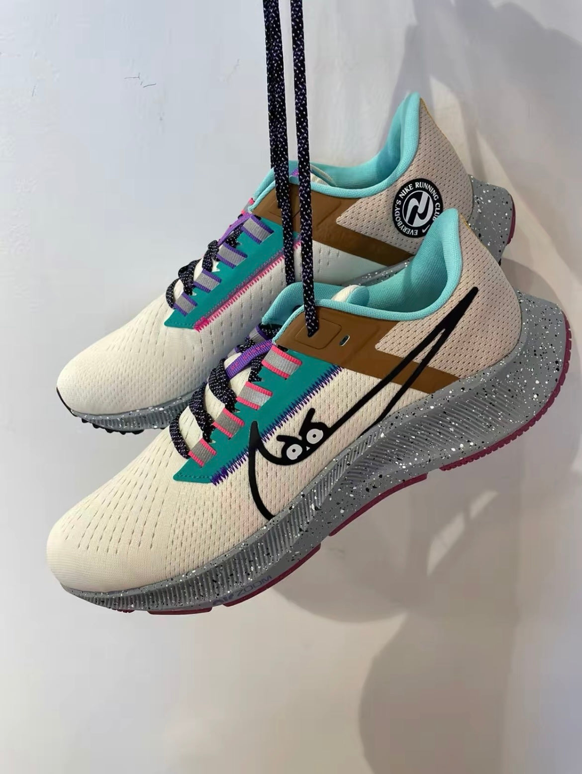 Ivory Nike Air Zoom Pegasus 38 Running Shoes DO2337-100 - product image from the listing.