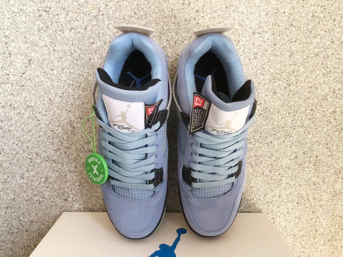 Jordan 4 Retro Sneakers in University Blue - product image from the listing.