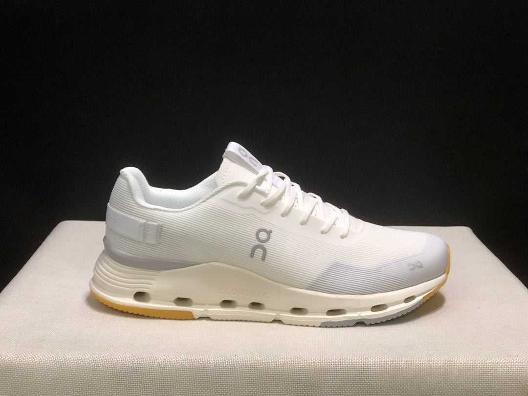 On Cloudnova Form 2 Sneakers in White and Gray - product image from the listing.