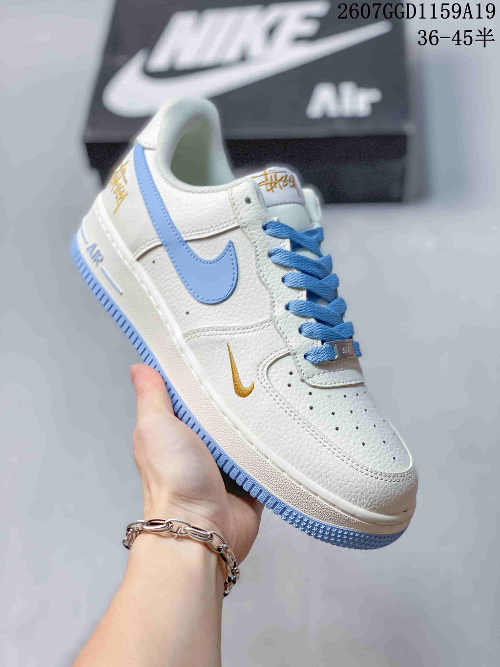 Nike Air Force 1 '07 Low Trainers White Style 2607GGD1159A19 - product image from the listing.