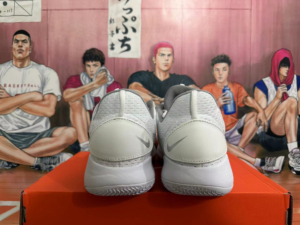 Nike Zoom Basketball Shoes in White - product image from the listing.