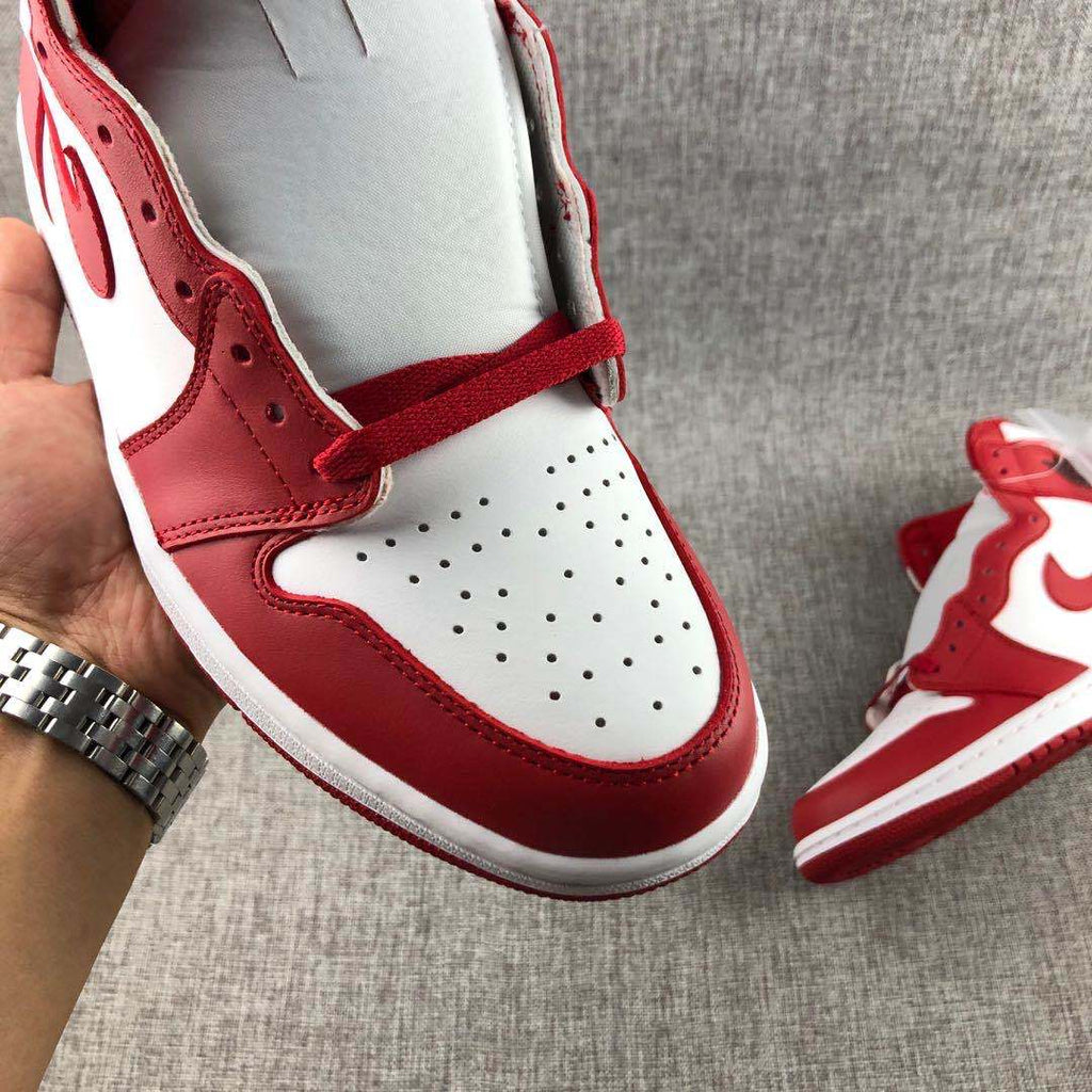Jordan New Beginnings High-Top Sneakers in White Red CT6252-900 - product image from the listing.