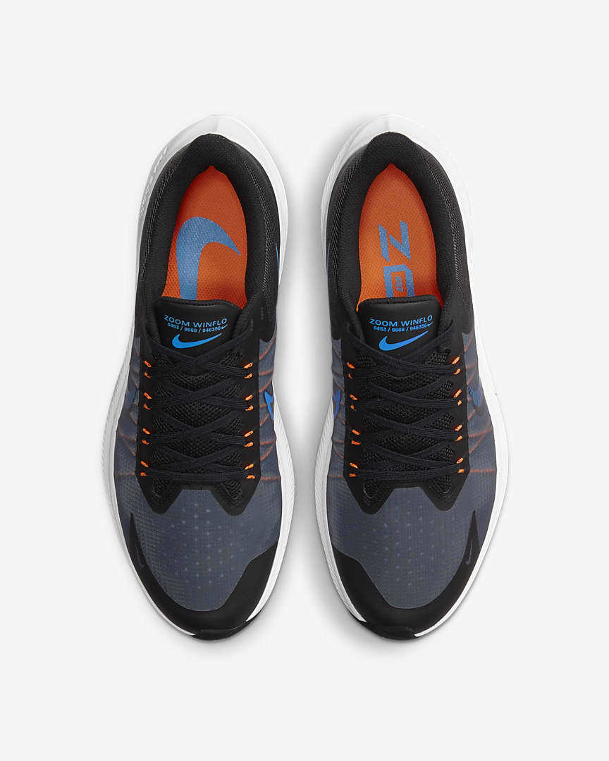 Nike Zoom Winflo 8 Running Shoes, in Black Blue CW3419-007 - product image from the listing.