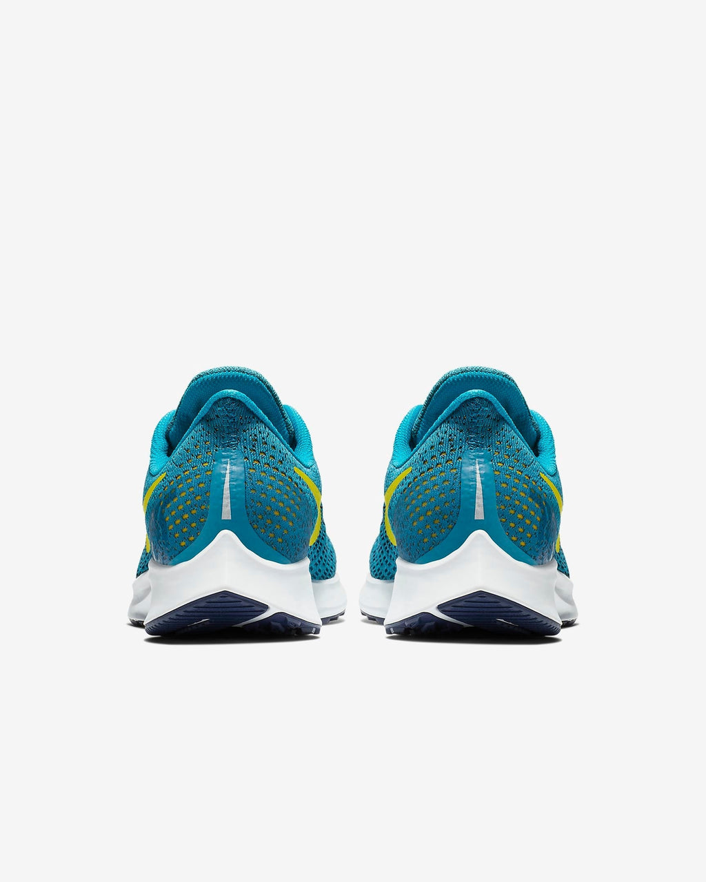Nike Air Zoom Pegasus 35 Running Shoes in Blue Yellow - product image from the listing.