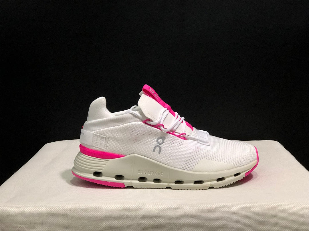 On Cloudnova Sneakers in White Pink - product image from the listing.