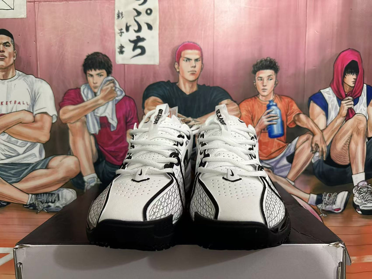 Nike Basketball Sneakers in White and Black - product image from the listing.