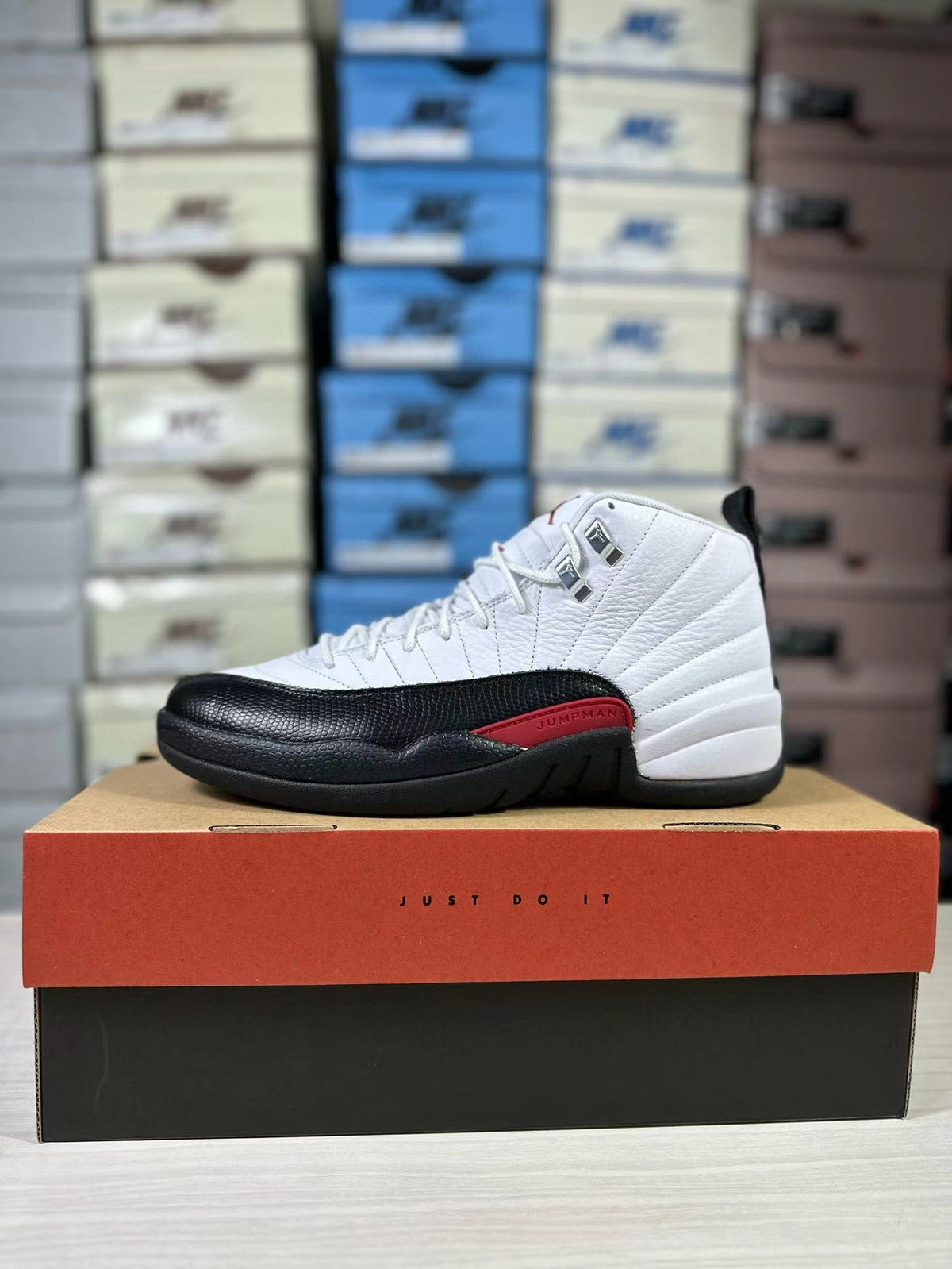 Air Jordan 12 Retro White Black Red CT8013-162 - product image from the listing.
