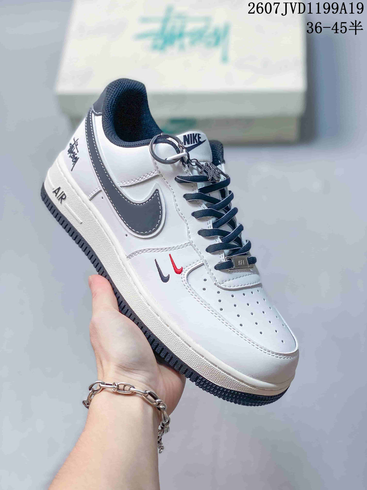 Nike Air Force 1 Low Sneakers in White 711790ORO - product image from the listing.