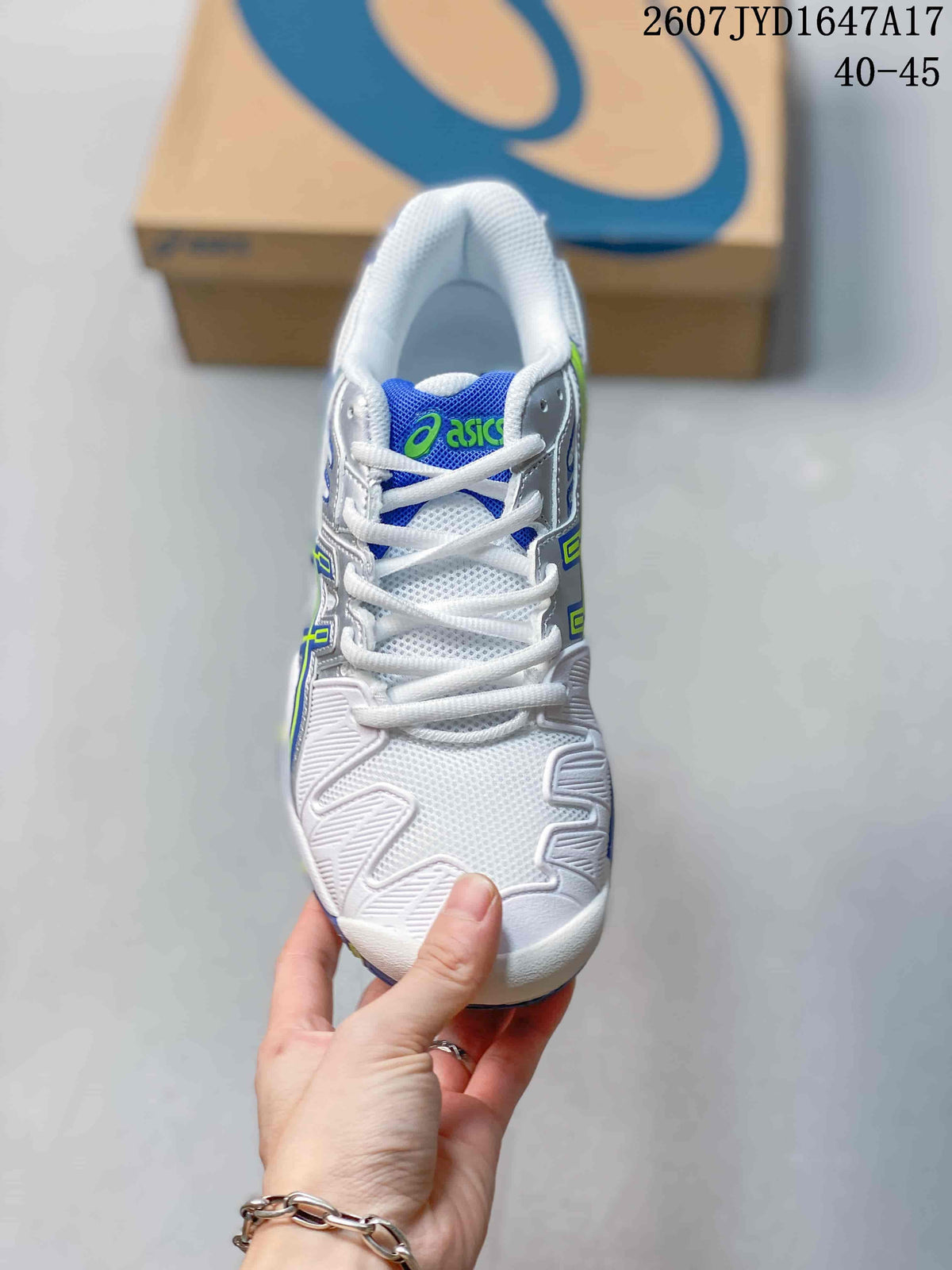 ASICS GEL-Resolution 5 Tennis Shoes in White Blue - product image from the listing.