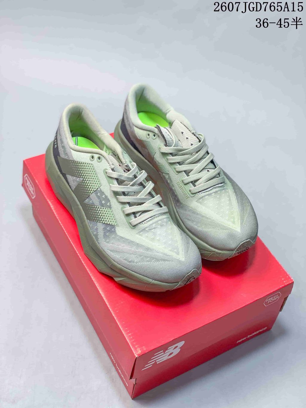New Balance FuelCell SuperComp Trainer v2 Running Shoes in Gray - product image from the listing.