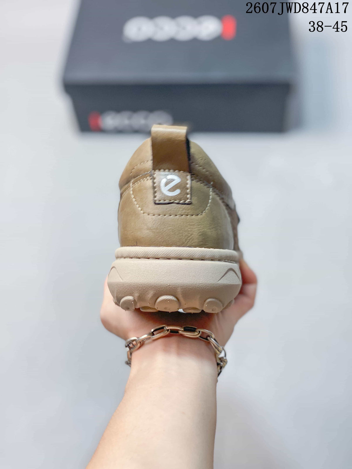 ECCO Slip-On Mesh Trainers Olive Tan 2607 JWD847A17 - product image from the listing.