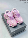 New Balance 9060 Pink Suede and Mesh Trainers - product image from the listing.