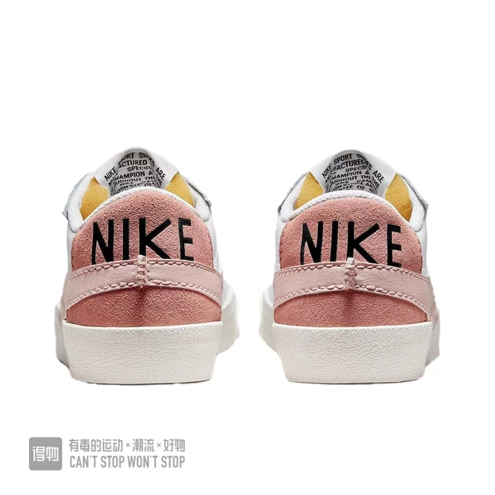 Nike Blazer Low 07 Sneakers in White Pink - product image from the listing.