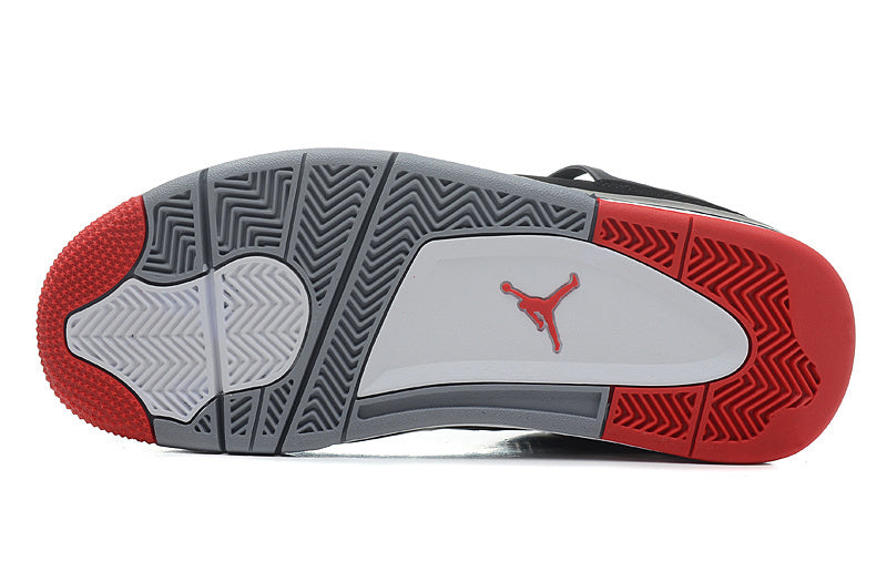 Jordan 4 Retro Basketball Shoes in Black/Red - product image from the listing.