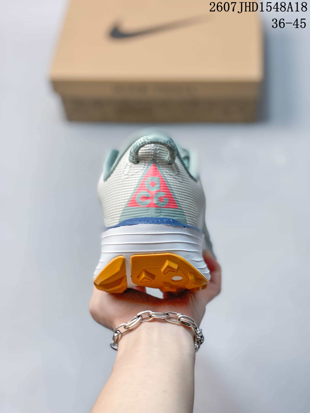 Nike ReactX Pegasus ACG Trail 6 Trail Sneakers in Gray Blue - product image from the listing.