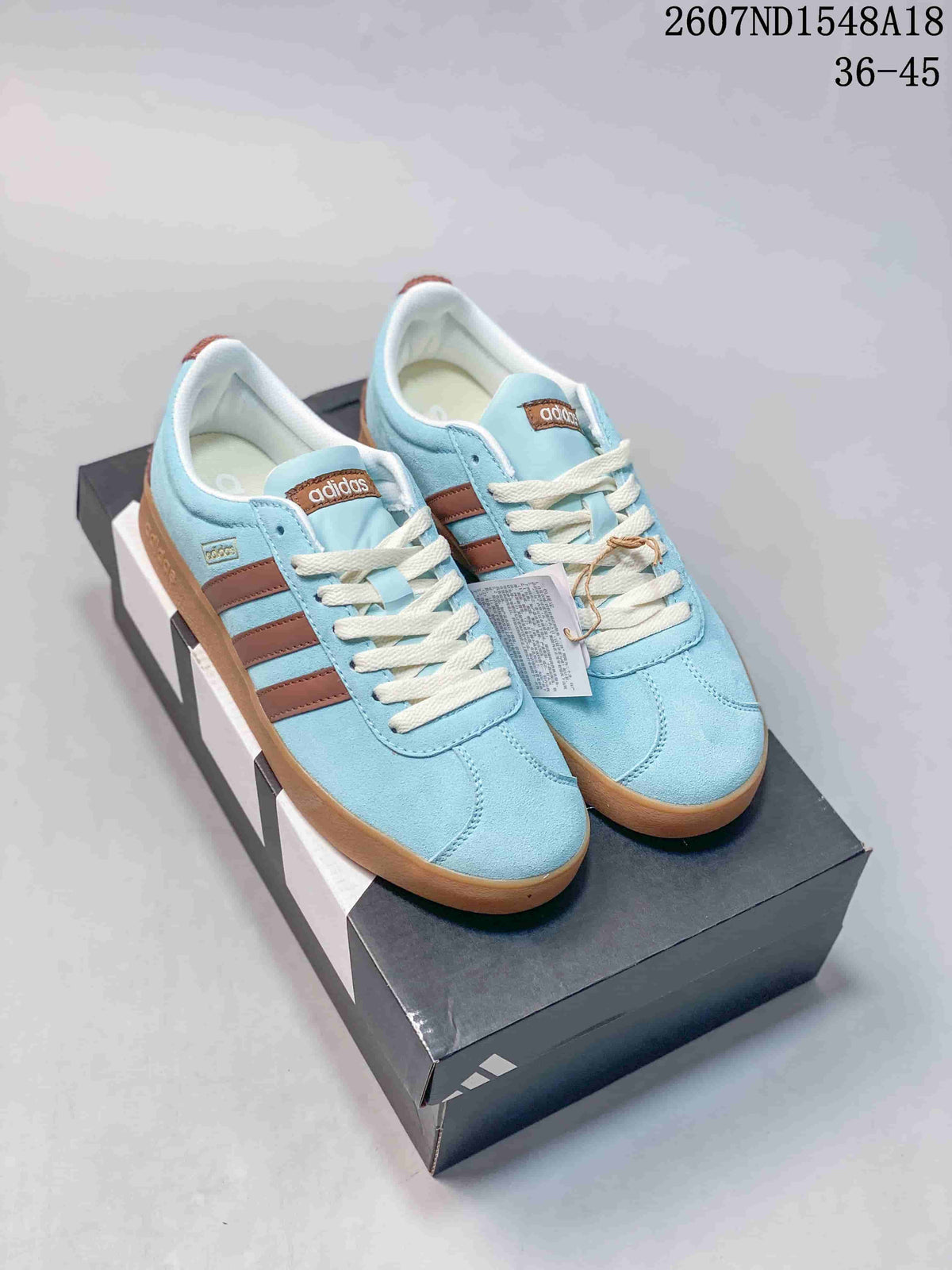 adidas VL Court Classic Sneakers in Blue Brown - product image from the listing.