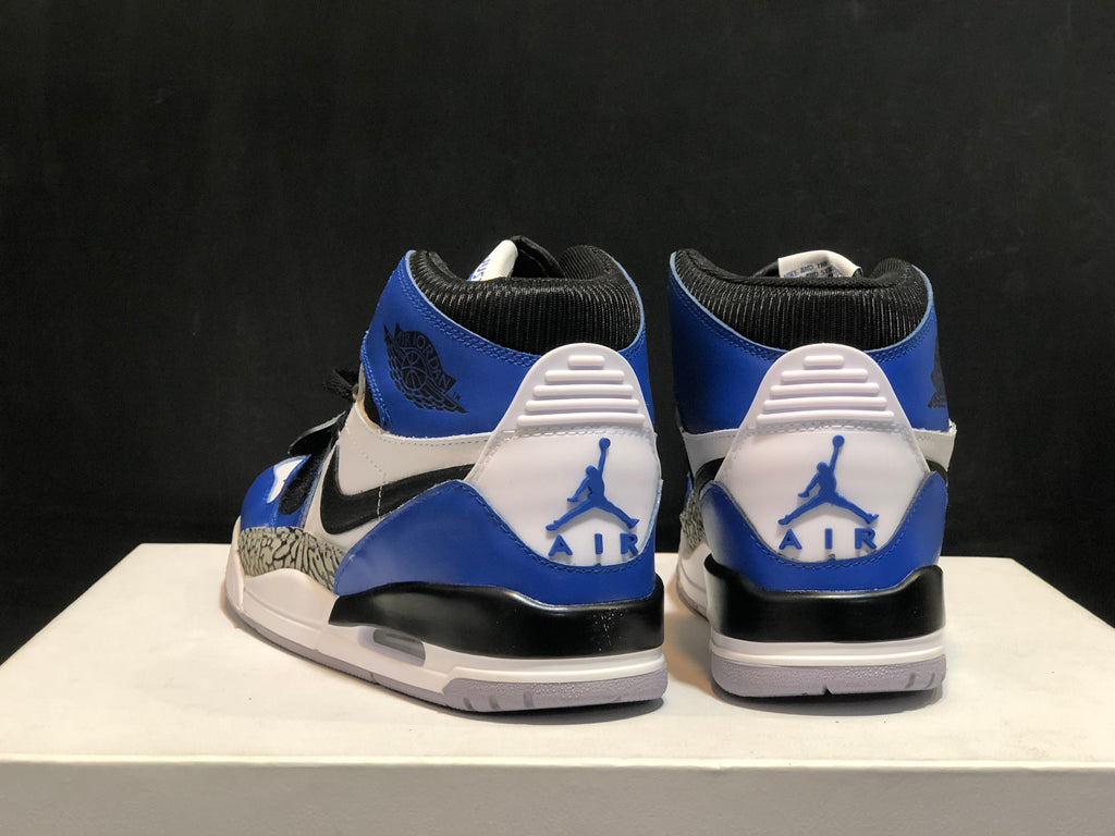 Jordan Legacy 312 High-Top Sneakers in White Blue AQ4160-104 - product image from the listing.
