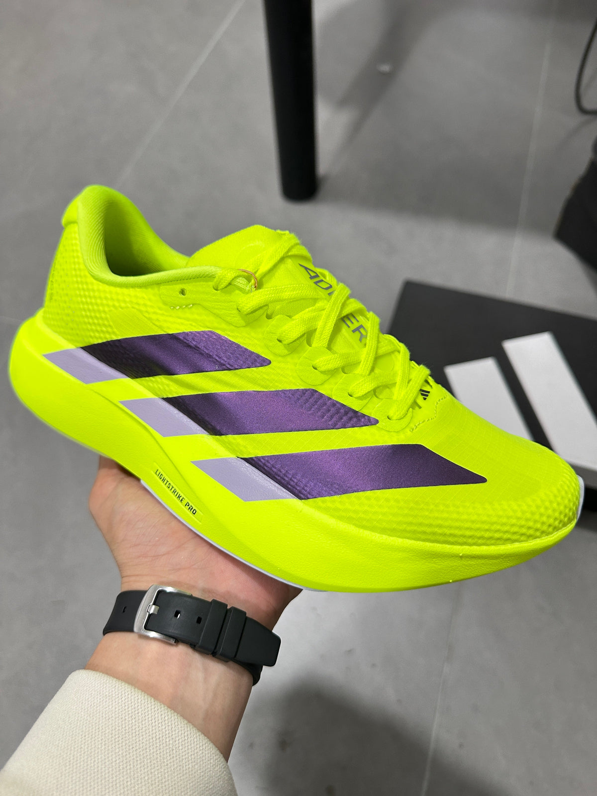 Adidas Lightstrike Pro Running Shoes Neon in Green - product image from the listing.