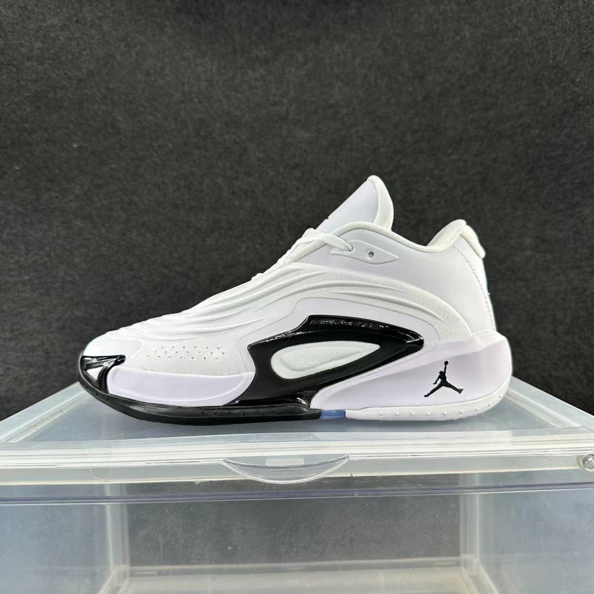 Jordan Basketball Sneakers in White and Black - product image from the listing.
