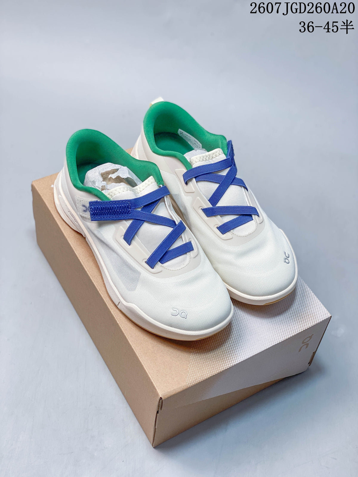 On Cloudnova Sneakers in White Blue Green 2607TGD260A20 - product image from the listing.