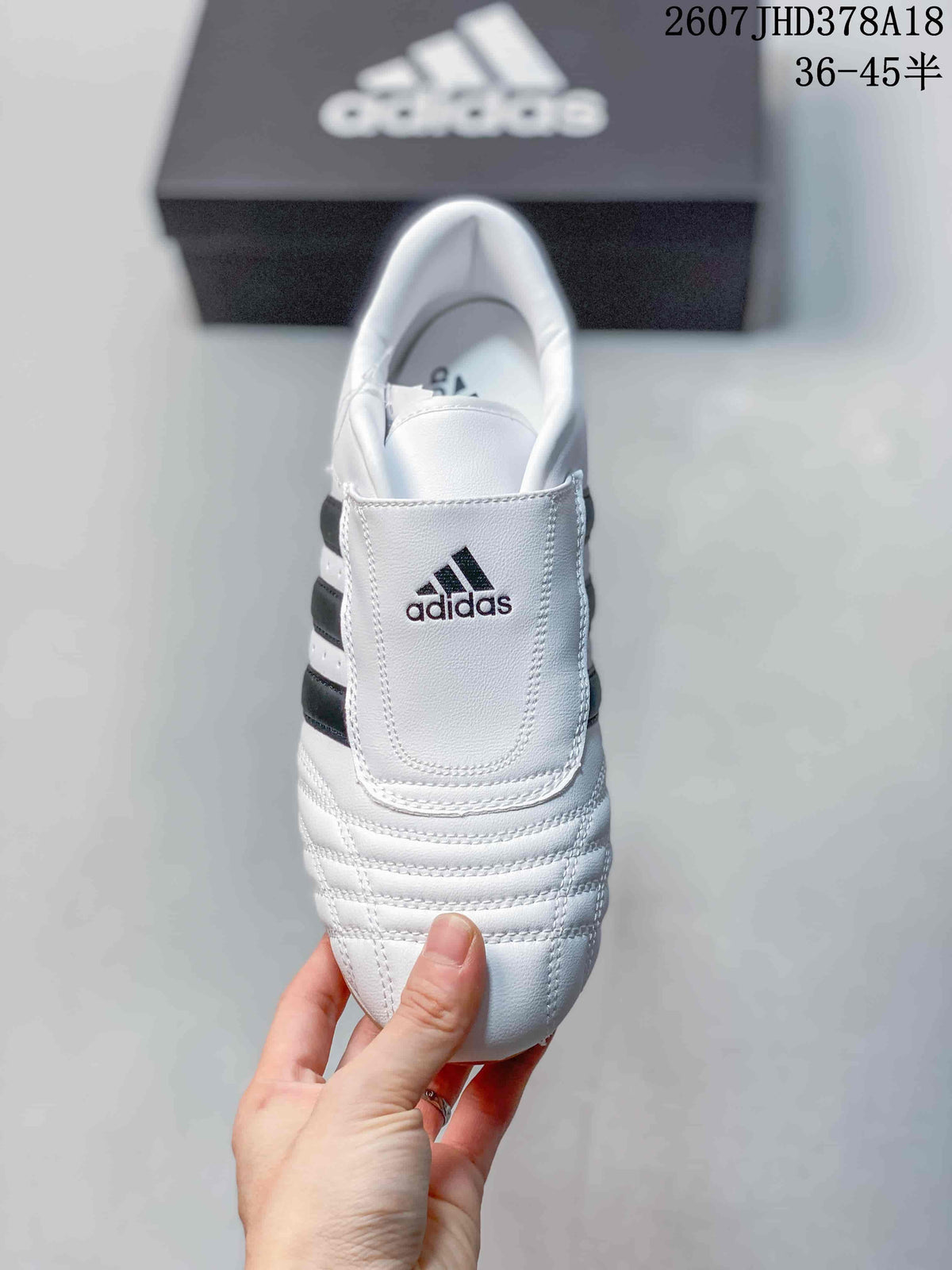 adidas Taekwondo SMIL-LS Low-Top Sneakers in White Navy - product image from the listing.