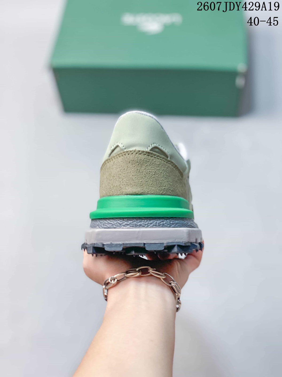 Green and Khaki Lacoste Low-Top Lace-Up Sneakers - product image from the listing.