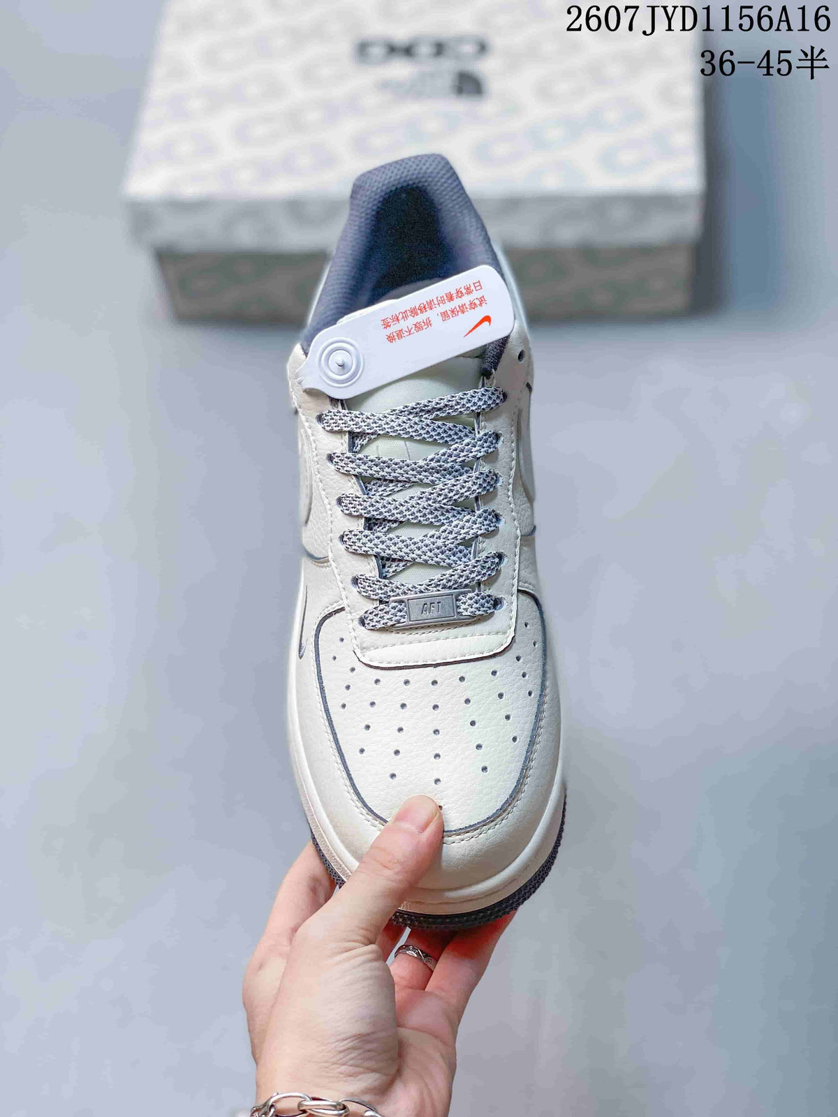 Nike Air Force 1 '07 Low Sneakers in Gray White 2607JYD1156A16 - product image from the listing.