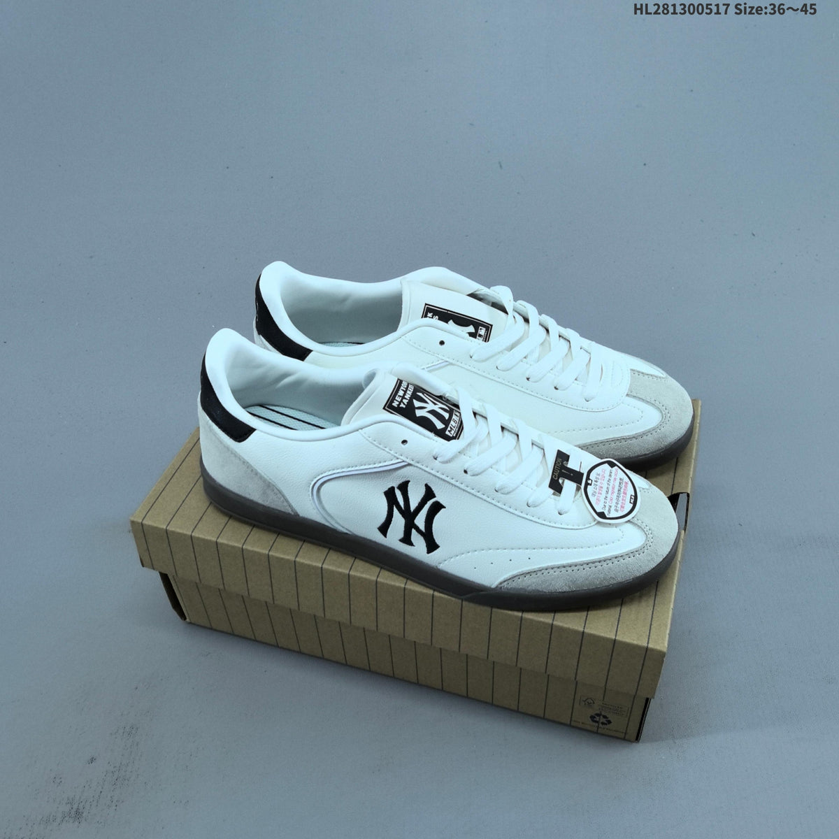 MLB Clubbie SD Low-Top Sneakers, in White and Green - product image from the listing.