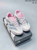 adidas Adizero Dropset Pro Trainer Sneakers in White Gray Pink - product image from the listing.