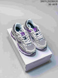 Saucony Progrid Omni 9 Sneakers in White Gray Purple - product image from the listing.