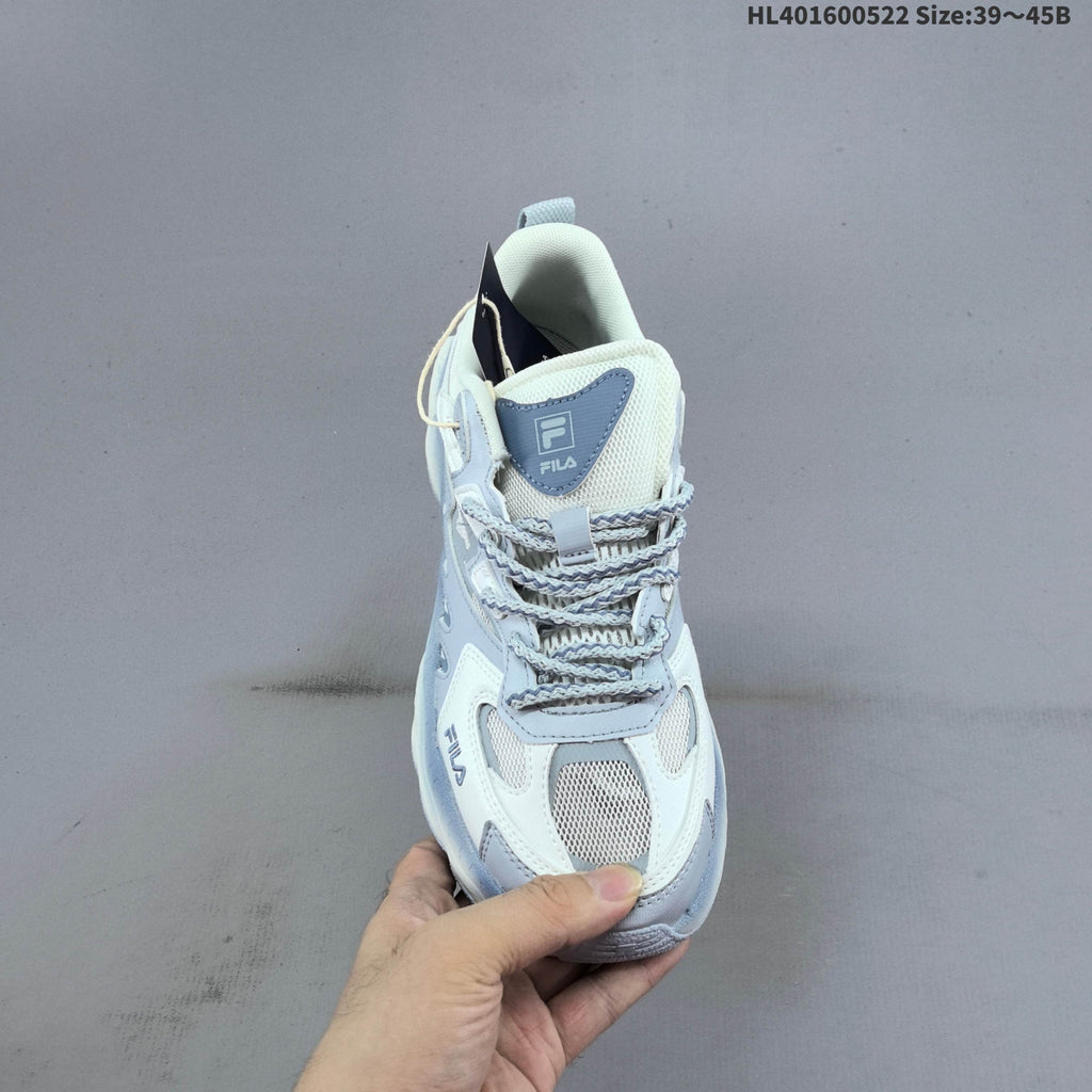 FILA FERN Low-Top Sneakers in White and Blue F12M622118FSP - product image from the listing.
