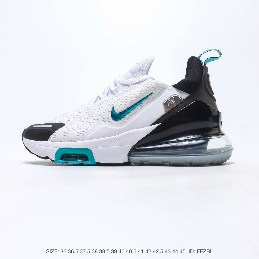 Nike Air Max 270 Sneakers in White Black Teal - product image from the listing.