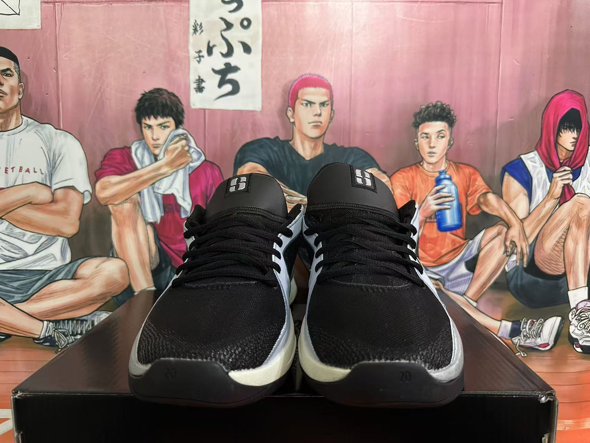 Nike Basketball Sneakers in Black and Silver - product image from the listing.