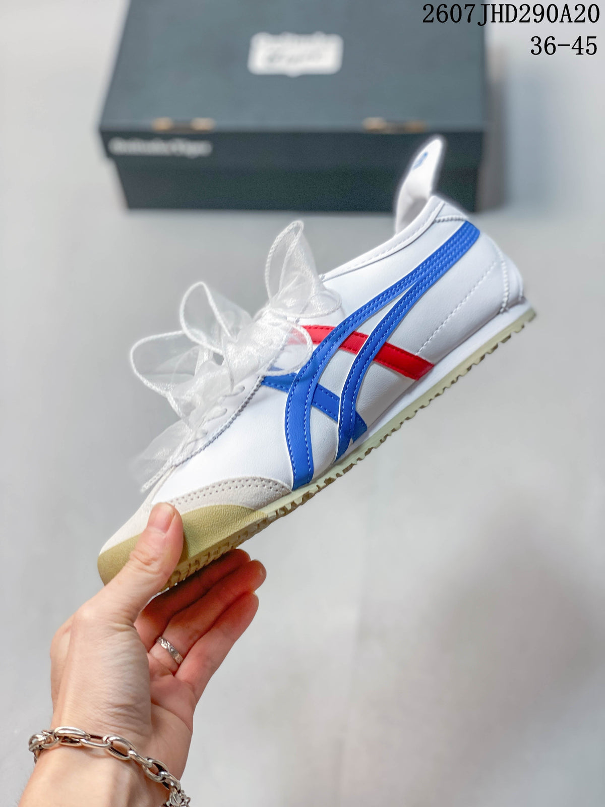 Onitsuka Tiger MEXICO 66 SD Sneakers in White Blue Red - product image from the listing.