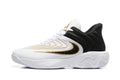 Nike Zoom Freak 5 Basketball Shoes in White Black Gold - product image from the listing.