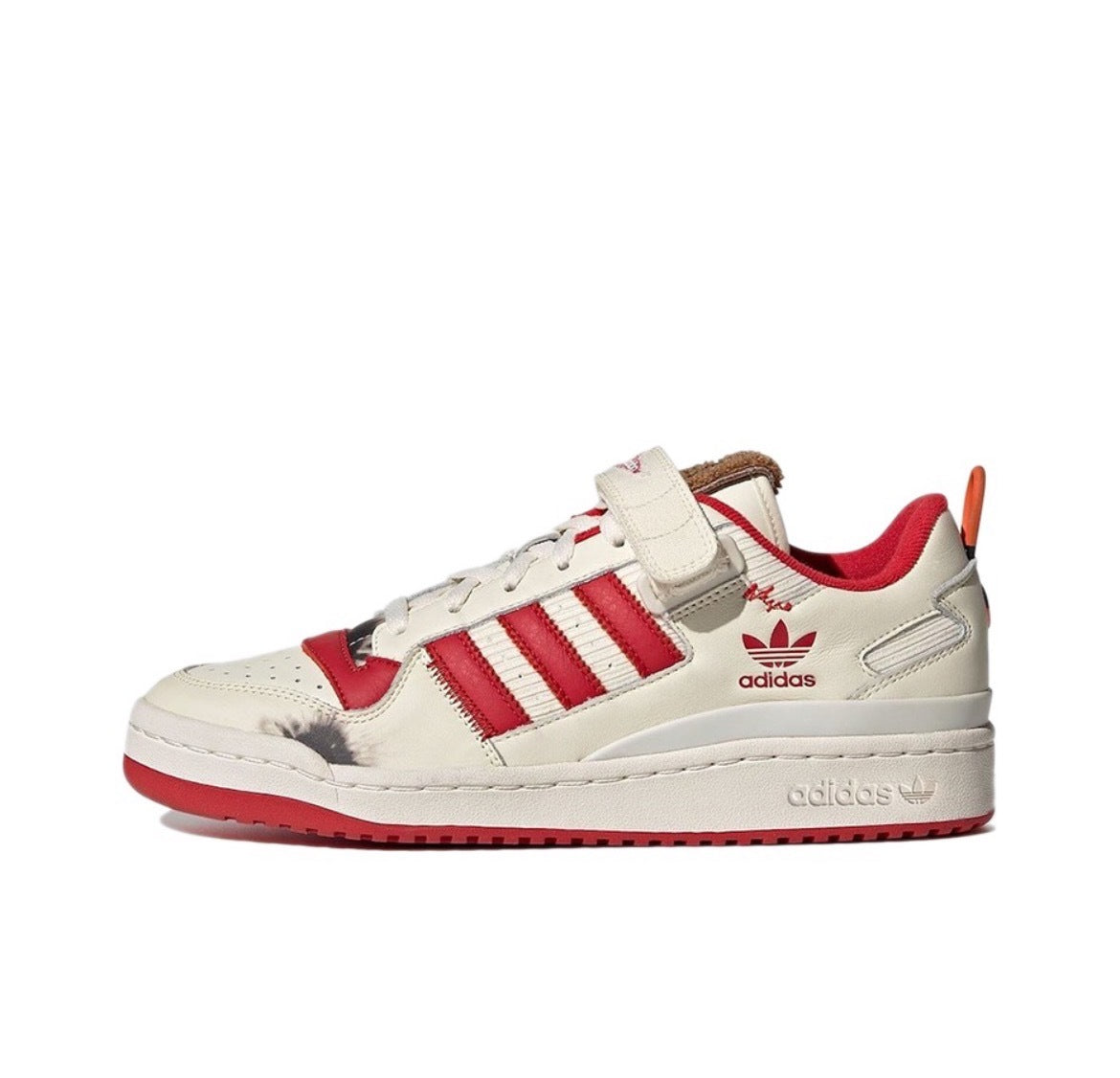 Adidas GZ4378 Forum Low Sneakers in Cream Red - product image from the listing.