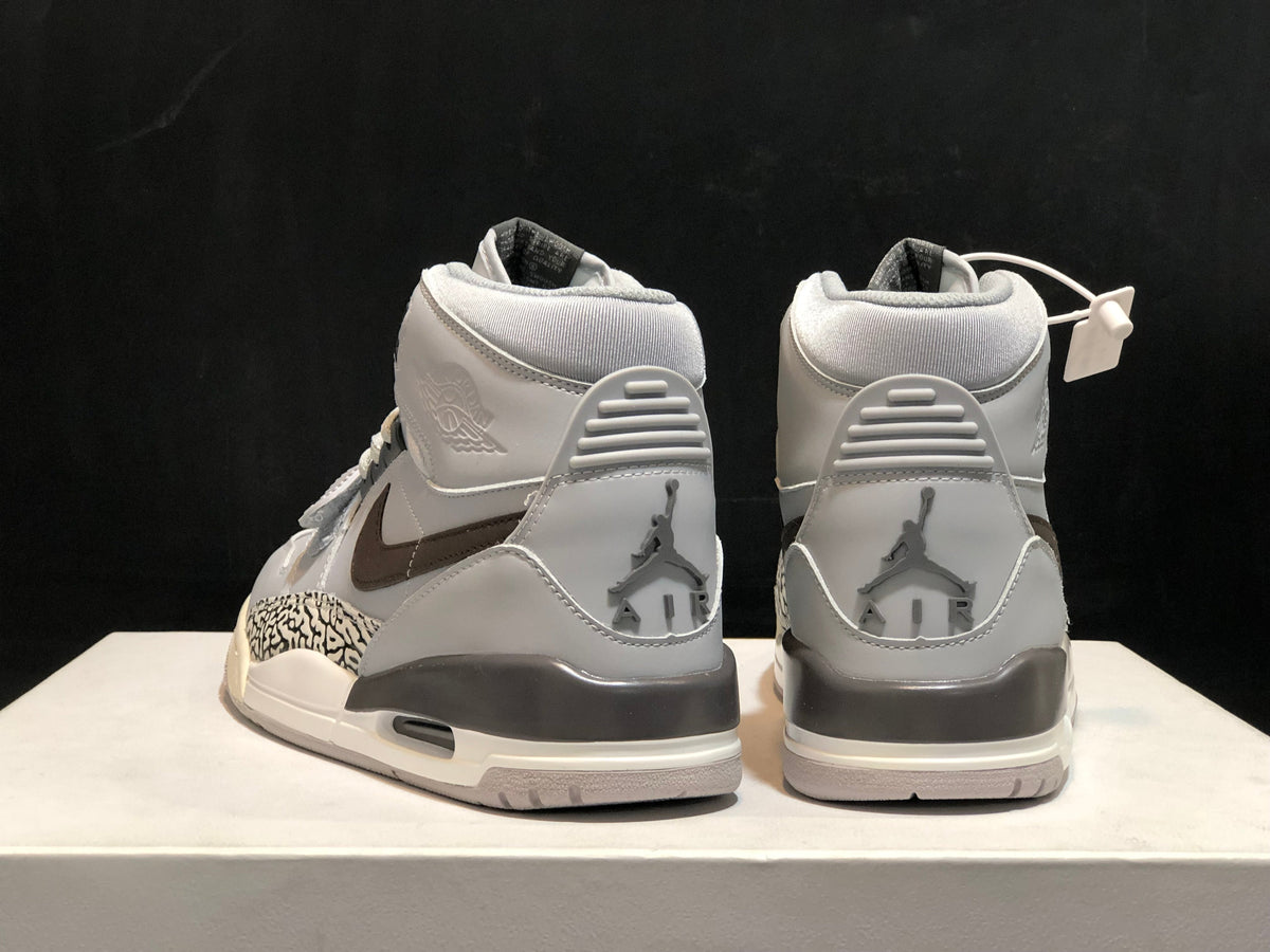 Men's Air Jordan Legacy 312 Grey Cement Basketball Shoes AV3922-002 - product image from the listing.
