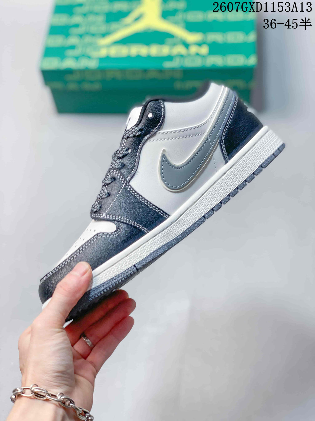 Nike SB Dunk Low Sneakers in Black White Grey QL1988-008 - product image from the listing.