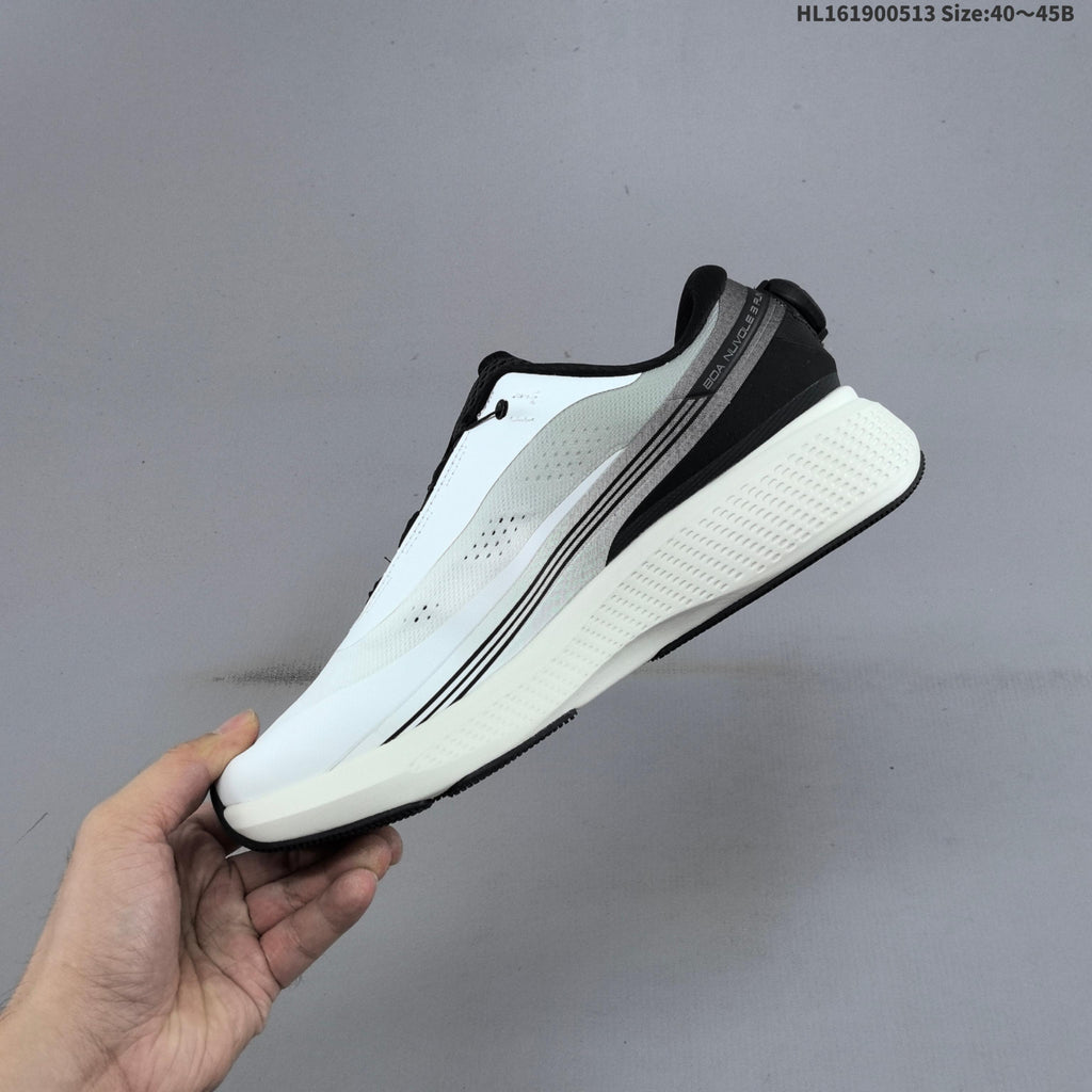 FILA Nuvole Run 3+ Running Shoes, in White and Black - product image from the listing.