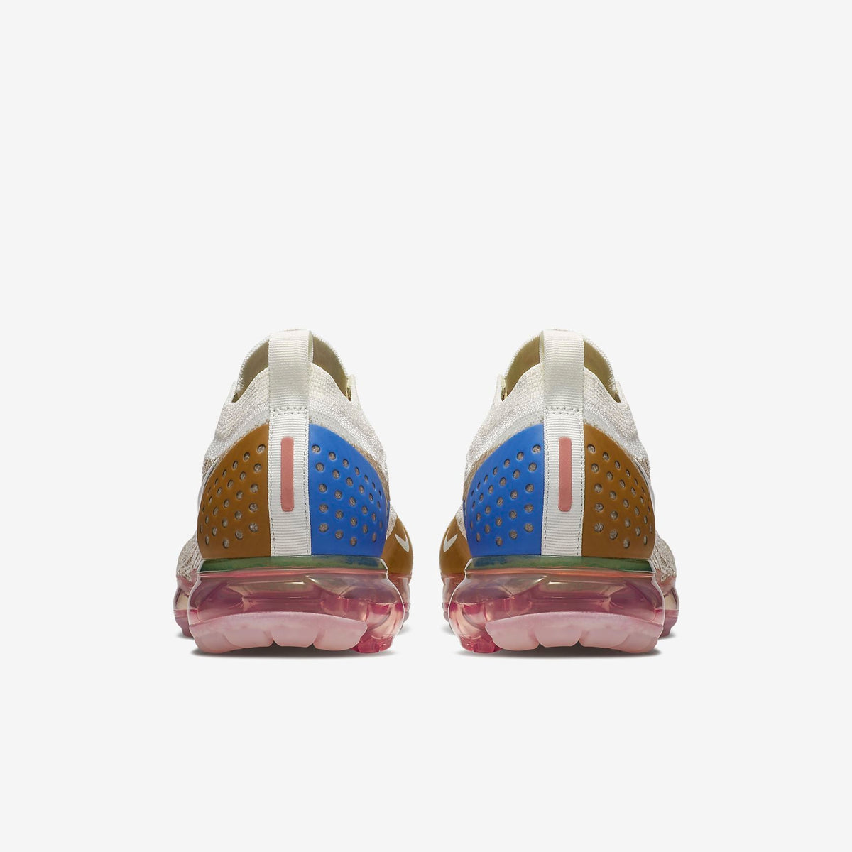 Nike Air VaporMax Flyknit Moc 2 Sneakers, in Sail and Blue - product image from the listing.